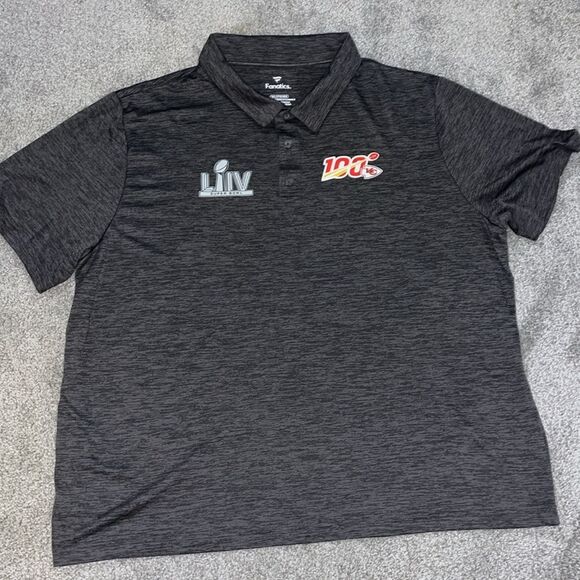 Patrick Mahomes Kansas City Chiefs Super Bowl 54 Golf Polo Shirt 3xL/2XL NWOT - Picture 1 of 3